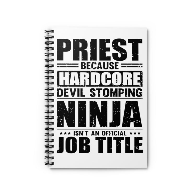 Spiral Notebook Humorous Clergyman Cleric Religious Worship Enthusiast –  Teegarb