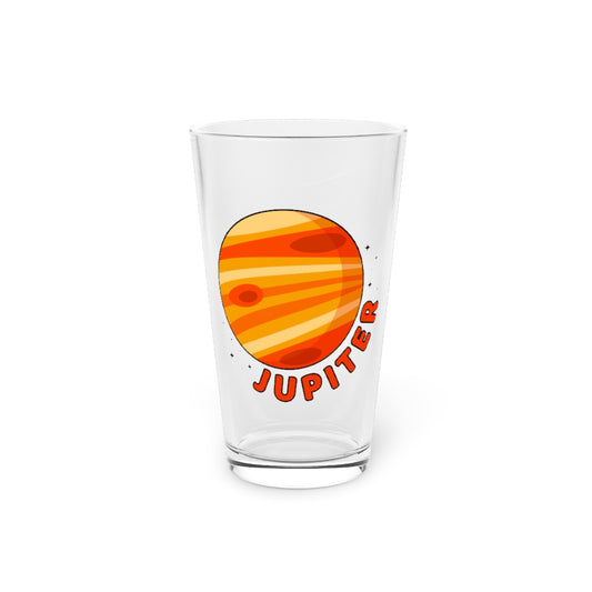 Beer Glass Pint 16oz  Humorous Interstellar Aerospace Hydrogen Giant Astrology Novelty Spaceman