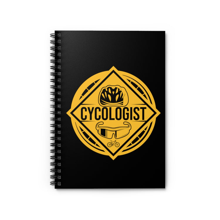 Spiral Notebook Humorous Cycologist Mountain Bike Two Wheels Pedals Racing Novelty Competition Bicyclist Bicycle Fixie Riding