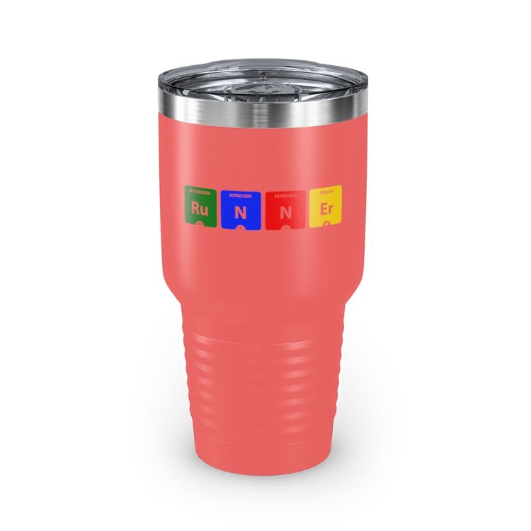 30oz Tumbler Stainless Steel Colors Funny Runner Periodic Table of Elements