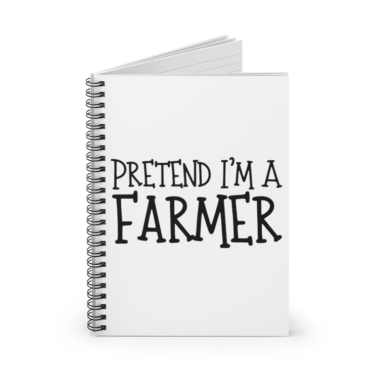 Spiral Notebook  Funny Farmer Halloween Creativity Women Men Costume  Hilarious Farmingcostume Monsters Enthusiasts Sarcasm Pun