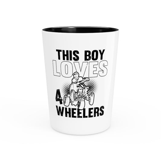 Shot Glass Party Ceramic Tequila  Hilarious Driving Trucks Quadricycle Riding Enthusiast Humorous Motorist Drifting Kart Racing Biker Lover