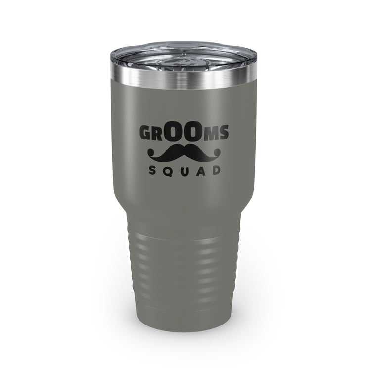 30oz Tumbler Stainless Steel Colors Humorous Groom Squad Bachelors Mustache Wedding Funny Bridal  Engagement Fiance