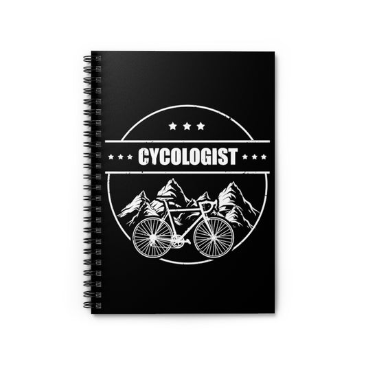 Spiral Notebook Funny Cycologist Mountain Bike Two Wheels Pedals Racing  Competition Bicyclist Bicycle Fixie Riding