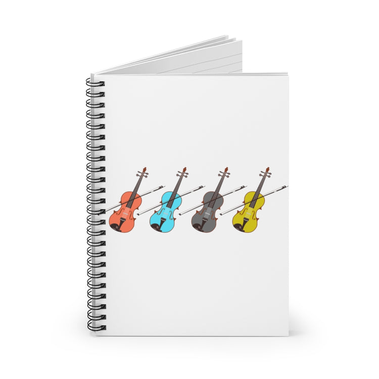 Spiral Notebook  Hilarious Orchestra Stringed Instrument Beating Enthusiast Humorous Lute