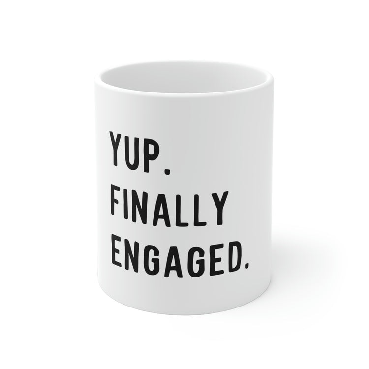 White Ceramic Mug Humorous Matrimonial Engagements Sarcastic Statements  Proposal Gatherings Sayings