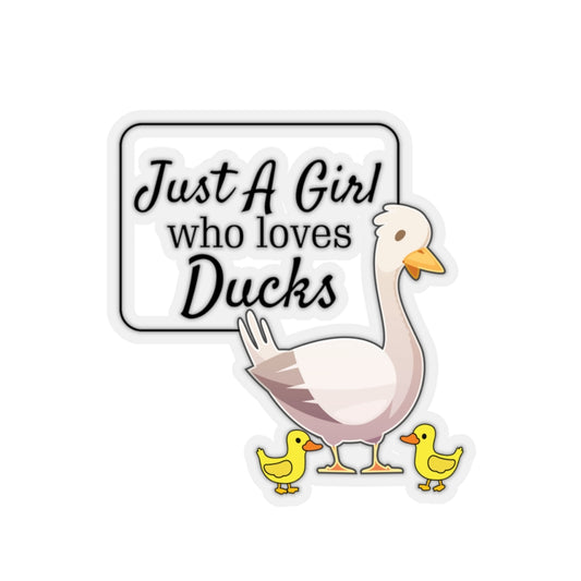 Sticker Decal Humorous Duck Animals Cute Chicken 	Funny Just A Girl Who Loves Stickers For Laptop Car