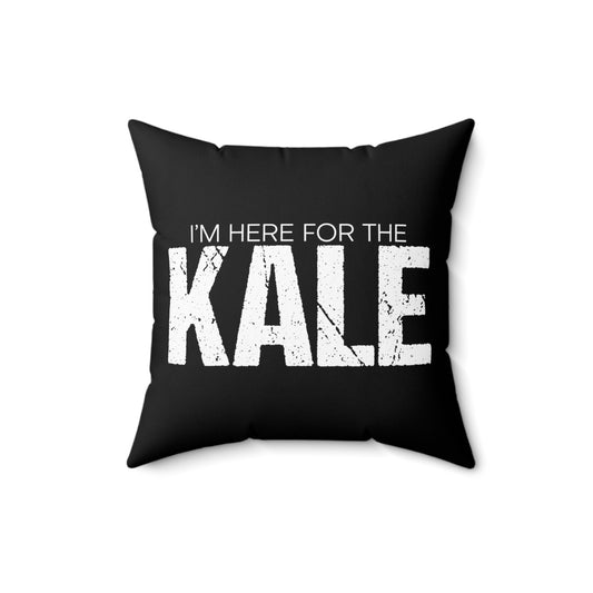 Humorous I'm Waiting For Kale Vegetables Gag Tee Shirt Gift | Hilarious Vegetarianism Veganism Men Women T Shirt Spun Polyester Square Pillow