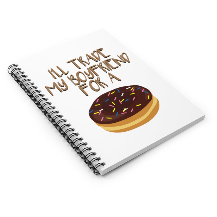 Spiral Notebook  Funny Novelty Donut  Instrument Gift Humorous dessert Cute Graphic Gift