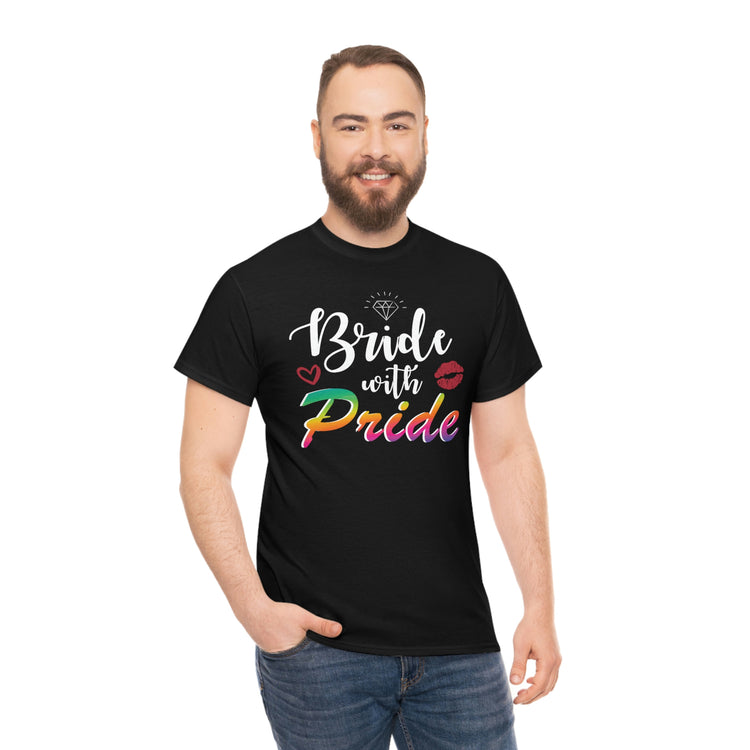 Humorous LGBTQ Bridal Appreciation Statements Graphic Puns Hilarious Supportive Bridesmaid Illustration Quote Black Shirt / White Print for