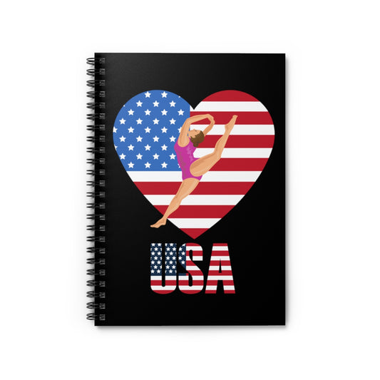 Spiral Notebook  Humorous Acrobatics Athletic Patriotic Patriotism Lover  Humorous Trampolining Acrobatic Sporty Sports