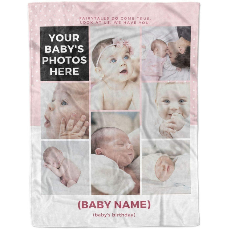 Custom Baby Photo Collage Blanket