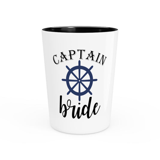 Shot Glass Party Ceramic Tequila irst Mate Captain Bride Party Crew Bridal Party