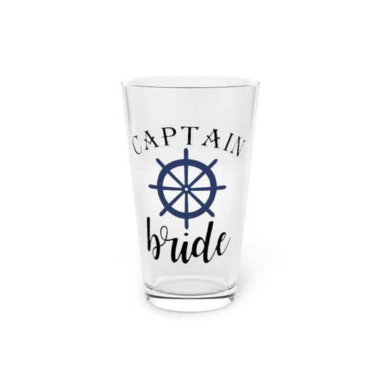Beer Glass Pint 16oz  Mate Captain Bride Party Crew Bridal Party
