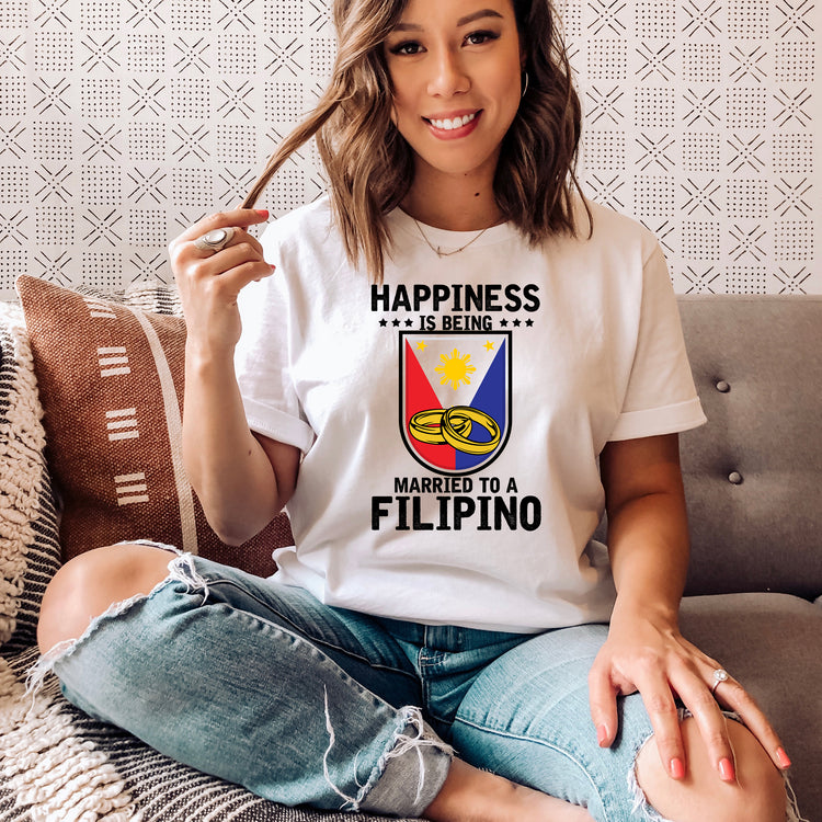 Humorous Happiness Is Married To Filipino Asian Wife Husband Novelty Marriage