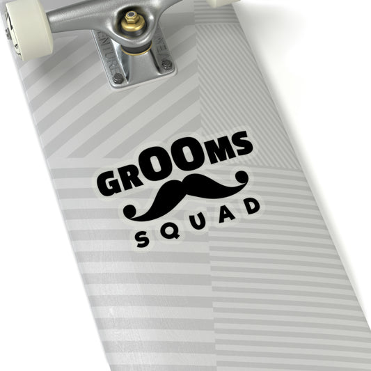 Sticker Decal Funny Groom Squad Wedding Bachelors Mustache Wedding Fun Grooms Bridal Sayings Engagement Fiance