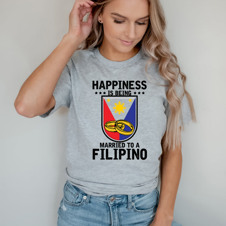 Humorous Happiness Is Married To Filipino Asian Wife Husband Novelty Marriage