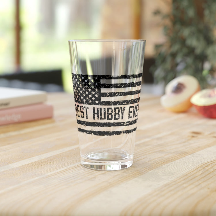 Beer Glass Pint 16oz  Hilarious Supportive Husband Boyfriend Marriage Patriotic Humorous Couple