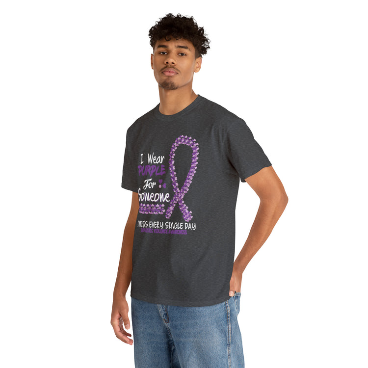 Shirt Funny Wear Purple Domestic Violence Awareness Survivor Fun Empowerment Support T-Shirt Unisex Heavy Cotton Tee