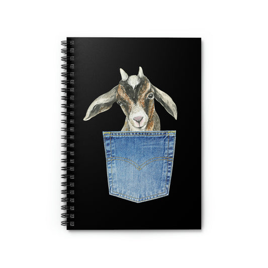 Spiral Notebook Funny Graphic Pocket Baby Goats Animal Men Women Goats Novelty Goats School Pocket Bab