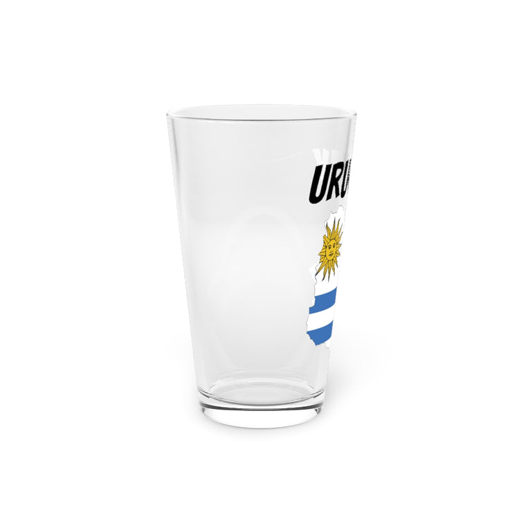 Beer Glass Pint 16oz  Motivational Uruguay Prideful Appreciation Puns Women Men Hispanic Illustration Uruguayan Flag Latin America