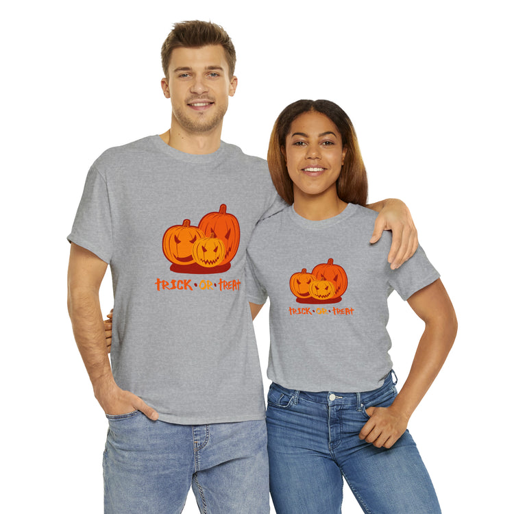 Shirt Funny Trick Or Treat Pumpkin Jack O Halloween Playful costume Lantern Graphic T-Shirt Unisex Heavy Cotton Tee