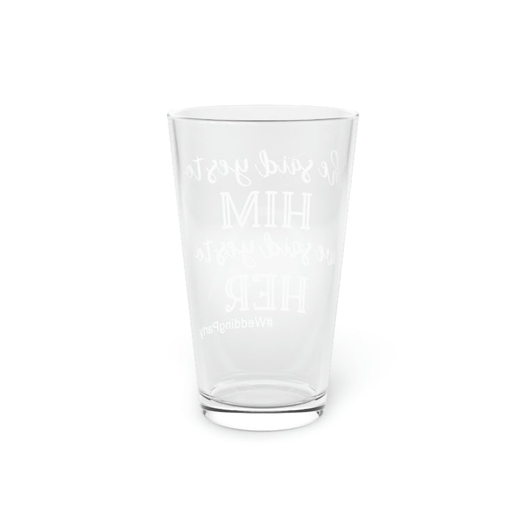 Beer Glass Pint 16oz Funny Groom Party Wedding Bachelors Weddings Man Say Fun Grooms BridalEngagement Fianceing