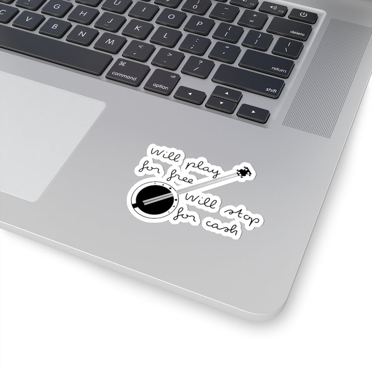 Sticker Decal Hilarious Will Play For Free Guitar Guitarist Musicians Fan Humorous Strumming Stickers For Laptop Car