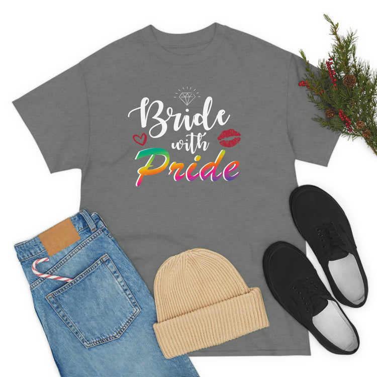 Humorous LGBTQ Bridal Appreciation Statements Graphic Puns Hilarious Supportive Bridesmaid Illustration Quote Black Shirt / White Print for