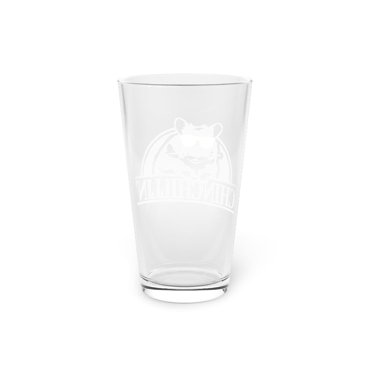 Beer Glass Pint 16oz Humorous Awesome Rodent Chinchillas Tee Shirt Gift	Funny Cute Chinchillin'