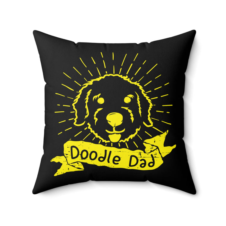 Goldendoodle Dog Breeder for Dad Gift For Men Spun Polyester Square Pillow