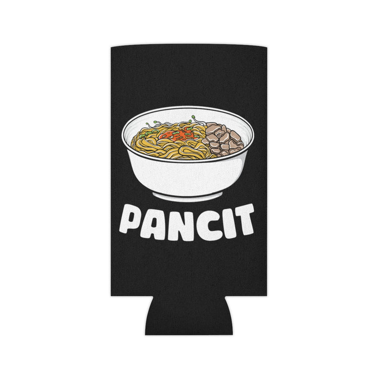Beer Can Cooler Sleeve  Funny Pancit Filipinos Dining Cuisines Devotee Illustration Hilarious Asians