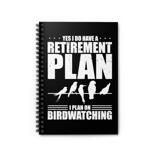 Spiral Notebook Humorous Birdwatcher Cockatoo Ornithology Lover Enthusiast   Cockatiel Biodiversity Pet Enthonogist Pun