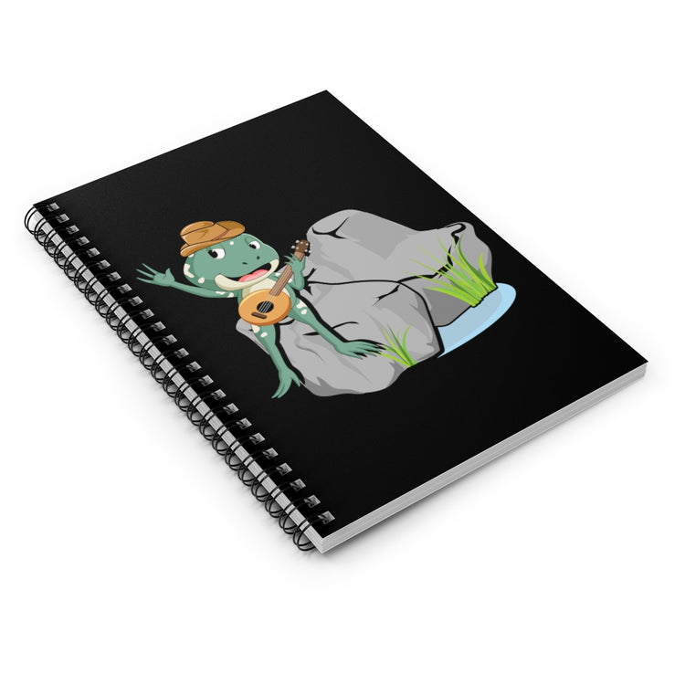 Spiral Notebook Hilarious Frog Wearing Cowboys Boots lover banjo Humorous Countryside Cowboy Amphibian Ecosystem