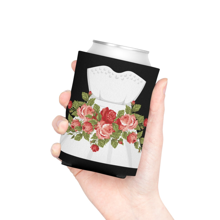 Beer Can Cooler Sleeve Hilarious Wedding Dresses Engagements Mockery Illustration Humorous Flowery