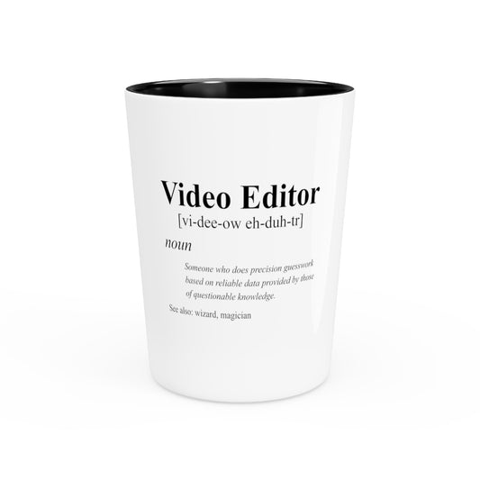 Shot Glass Party Ceramic Tequila  Humorous Filmmaking Moviemaking Content Creation Hilarious Videography Enthusiast Men Women