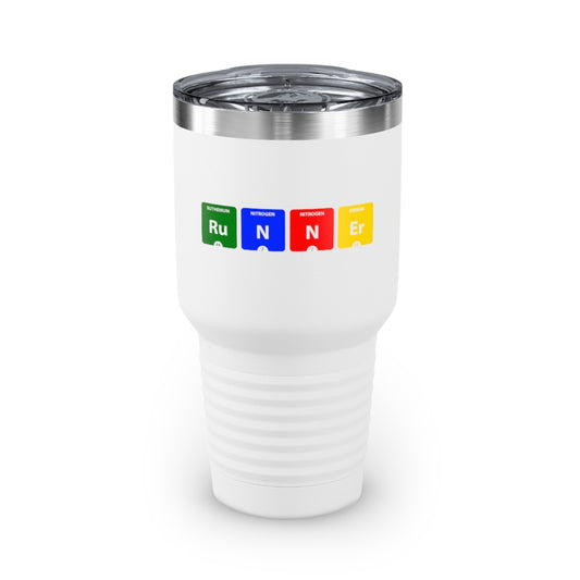 30oz Tumbler Stainless Steel Colors Funny Runner Periodic Table of Elements