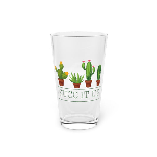 Beer Glass Pint 16oz  It Up Cactus