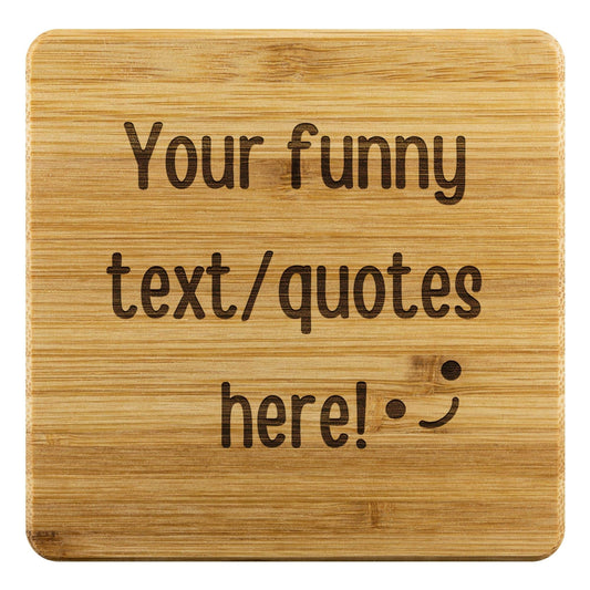 Personalized Your Text Drink Coaster 4Pc Set