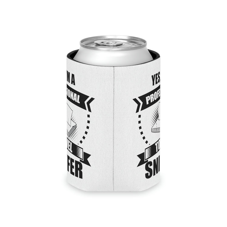 Beer Can Cooler Sleeve Funny I'm a Professional Towel Sniffer Snif Test  Humorous Scent Expert Smell Occupation