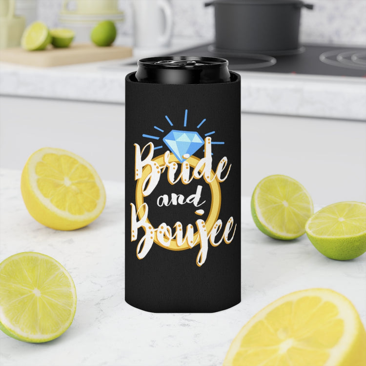 Beer Can Cooler Sleeve  Humorous Drinking Bride Sarcastic Engagement Bridal Funny Hilarious Vodka