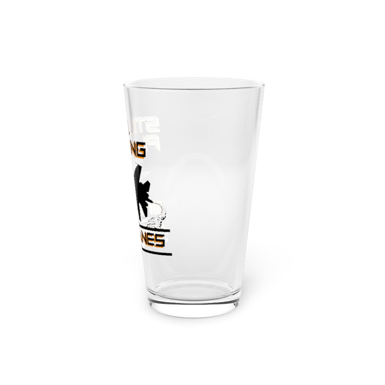 Beer Glass Pint 16oz  Novelty Military Aviation AircraftStill Playing With Airplanes