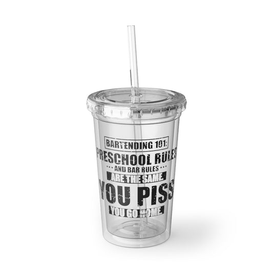 16oz Plastic Cup Hilarious Beverage Mixologist Shot Bartender Drinking Party Novelty Alcohol Drinking Barman Barkeeper Enthusiast