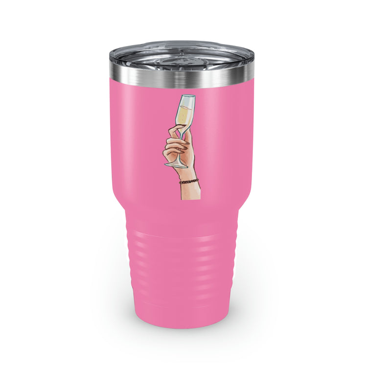 30oz Tumbler Stainless Steel Colors Humorous Bridal Besties Champagnes  Hilarious Bridesmaids Drinking Illustration