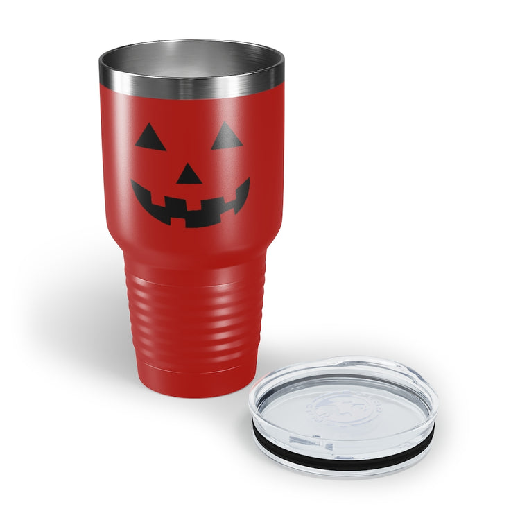 30oz Tumbler Stainless Steel Colors  Humorous Pumpkins Illustration Tricks Treats Enthusiasts Pun Hilarious Tricking