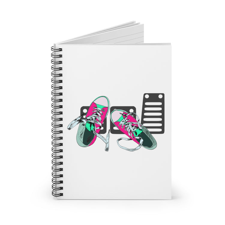 Spiral Notebook Hilarious Automobile Motorist Vehicle Foot Lever Funny  Motor Brake Treadle Men Women