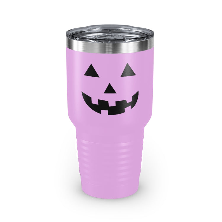 30oz Tumbler Stainless Steel Colors  Humorous Pumpkins Illustration Tricks Treats Enthusiasts Pun Hilarious Tricking