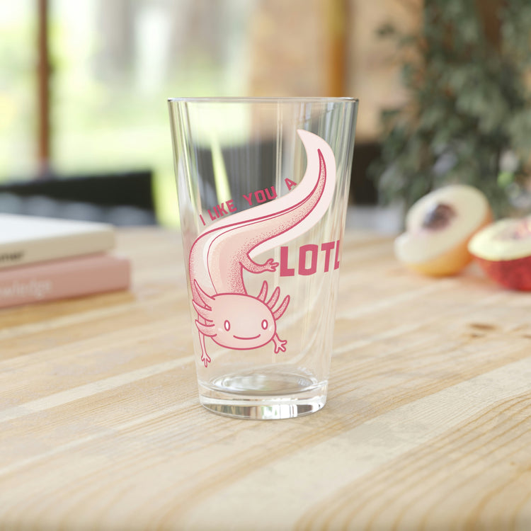 Beer Glass Pint 16oz Humorous Like A Lotl Salamanders Enthusiast  Gift | Hilarious Mexican Fishes Graphic Men Women