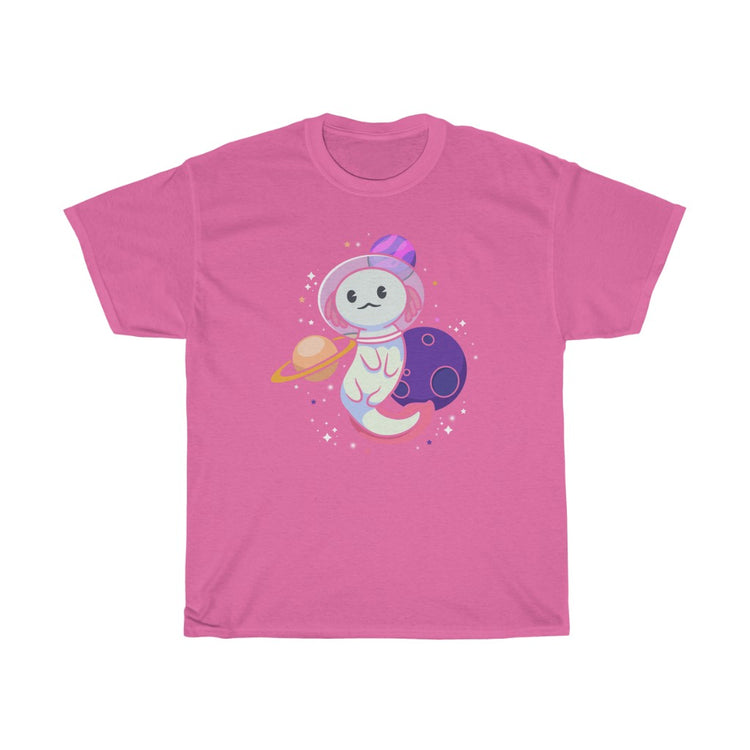 Humorous Galaxies Planets Spaceman Adorable Axolotl Lover Novelty Planetary