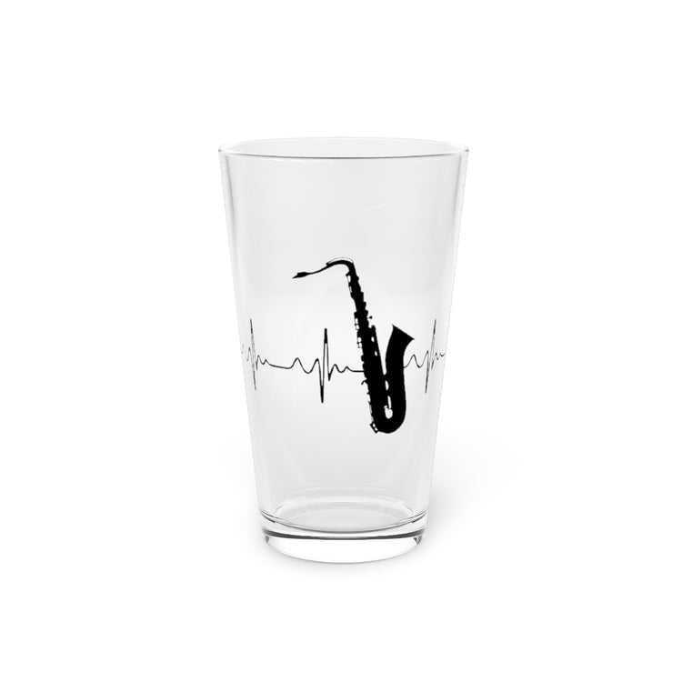 Beer Glass Pint 16oz  Saxophone Player Enthusiasts